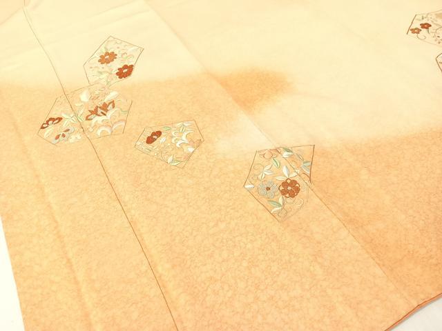 平和屋着物▼中国三大刺繍 相良刺繍 総刺繍 訪問着 切嵌更紗唐草文 暈し染め 正絹 逸品 CABF0481vp