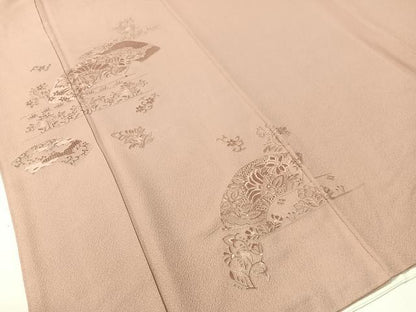 平和屋着物▼中国三大刺繍　蘇州刺繍　スワトウ相良刺繍　総刺繍　豪華色留袖　地紙更紗唐草文　正絹　逸品　CABF0493vp
