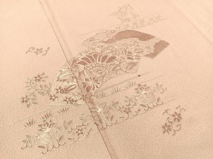 平和屋着物▼中国三大刺繍　蘇州刺繍　スワトウ相良刺繍　総刺繍　豪華色留袖　地紙更紗唐草文　正絹　逸品　CABF0493vp