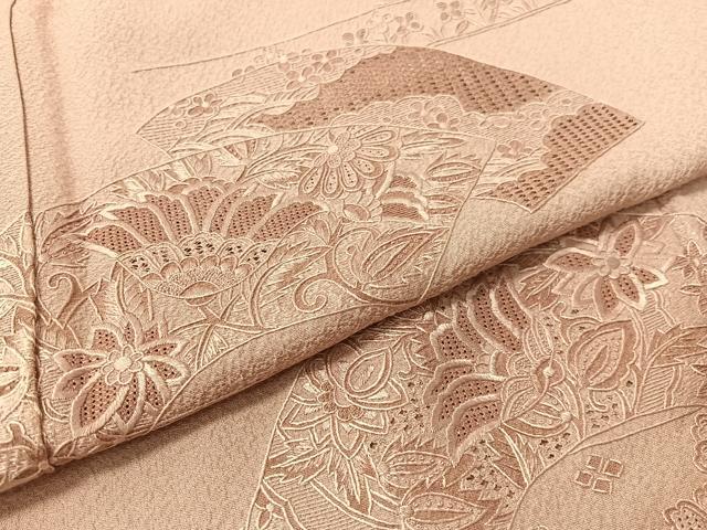 平和屋着物▼中国三大刺繍　蘇州刺繍　スワトウ相良刺繍　総刺繍　豪華色留袖　地紙更紗唐草文　正絹　逸品　CABF0493vp