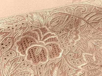 平和屋着物▼中国三大刺繍　蘇州刺繍　スワトウ相良刺繍　総刺繍　豪華色留袖　地紙更紗唐草文　正絹　逸品　CABF0493vp