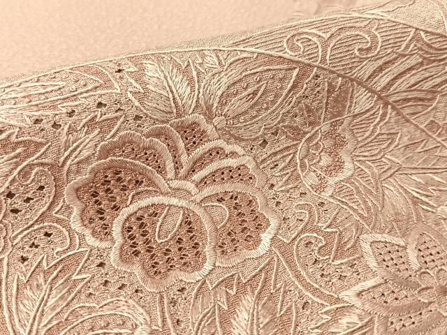 平和屋着物▼中国三大刺繍　蘇州刺繍　スワトウ相良刺繍　総刺繍　豪華色留袖　地紙更紗唐草文　正絹　逸品　CABF0493vp
