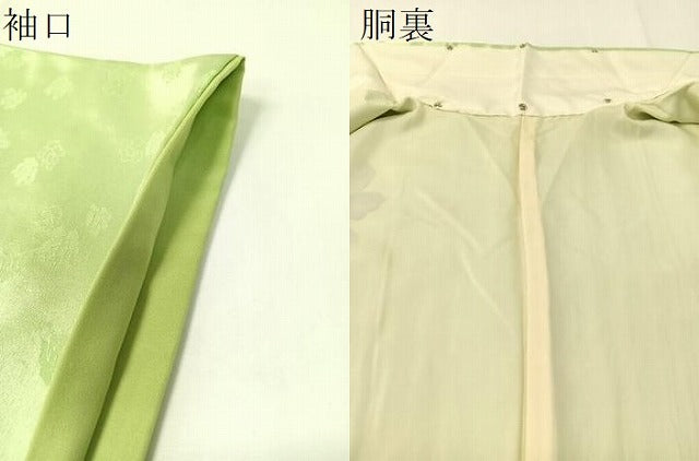 平和屋着物▼訪問着　手描き　草花文　正絹　逸品　CABF0504vp