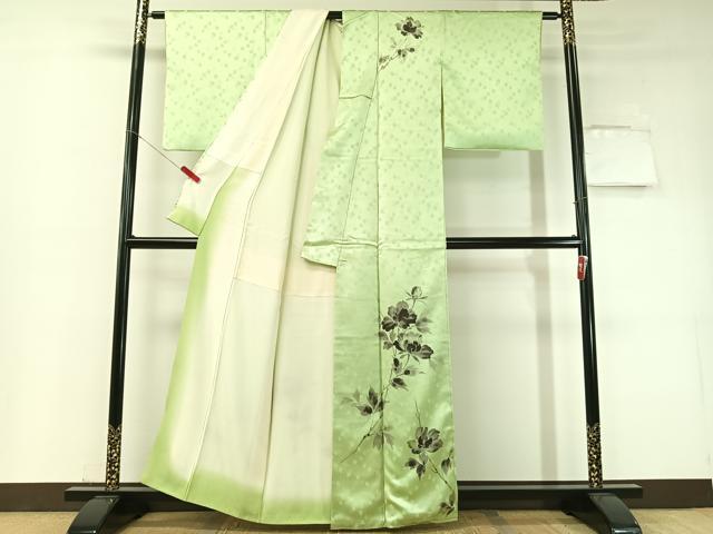 平和屋着物▽訪問着 手描き 草花文 正絹 逸品 CABF0504vp 平和屋着物▽訪問着 手描き 草花文 正絹 逸品 CABF0504vp