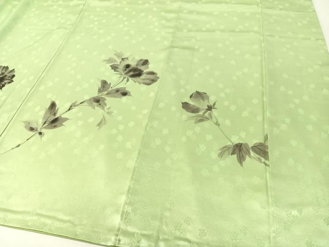 平和屋着物▽訪問着 手描き 草花文 正絹 逸品 CABF0504vp