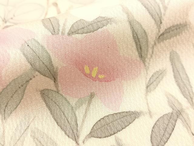平和屋着物▼訪問着　手描き　草花文　暈し染め　正絹　逸品　CABF0510vp
