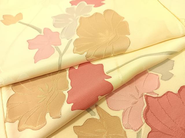 平和屋着物▼上質な小紋　地紋起こし　枝花文　暈し染め　正絹　逸品　CABF0511vp