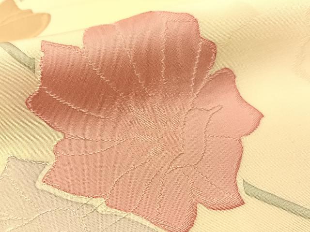 平和屋着物▼上質な小紋　地紋起こし　枝花文　暈し染め　正絹　逸品　CABF0511vp