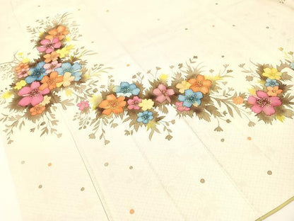 平和屋着物▼訪問着　手描き　草花文　三越扱い　正絹　逸品　CABF0513vp
