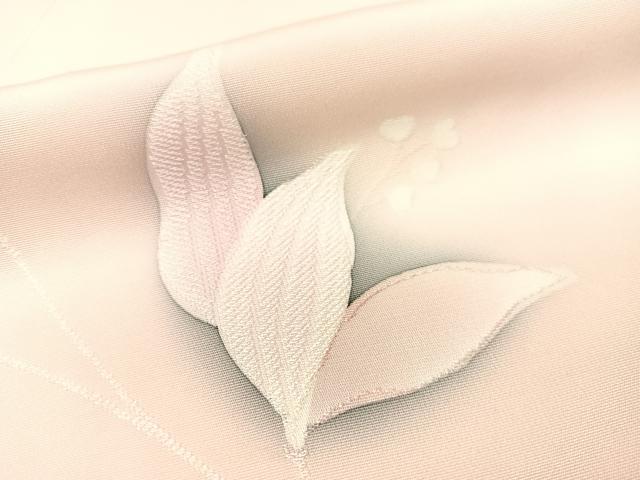 平和屋着物▼上質な小紋　地紋起こし　枝花文　暈し染め　正絹　逸品　CABF0514vp