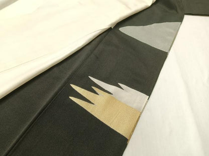 平和屋着物▼豪華黒留袖　刺繍　双鳥霞箔散らし　金銀彩　やまと誂製　正絹　逸品　CABF0517vp