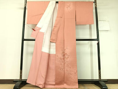 平和屋着物▼中国三大刺繍　スワトウ刺繍　総刺繍　訪問着　流水花文　暈し染め　正絹　逸品　CABF0528vp