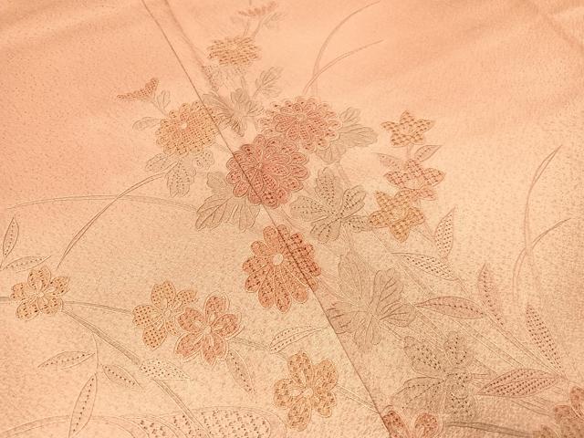 平和屋着物▼中国三大刺繍　スワトウ刺繍　総刺繍　訪問着　流水花文　暈し染め　正絹　逸品　CABF0528vp