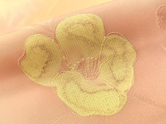 平和屋着物▼上質な小紋　地紋起こし　草花文　暈し染め　正絹　逸品　CABF0553vp