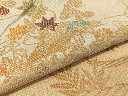 平和屋着物▼訪問着　モール織　松竹梅御所解文　暈し染め　金糸　正絹　逸品　CABF0557vp