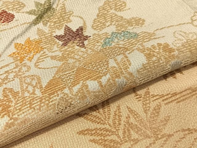平和屋着物▼訪問着　モール織　松竹梅御所解文　暈し染め　金糸　正絹　逸品　CABF0557vp