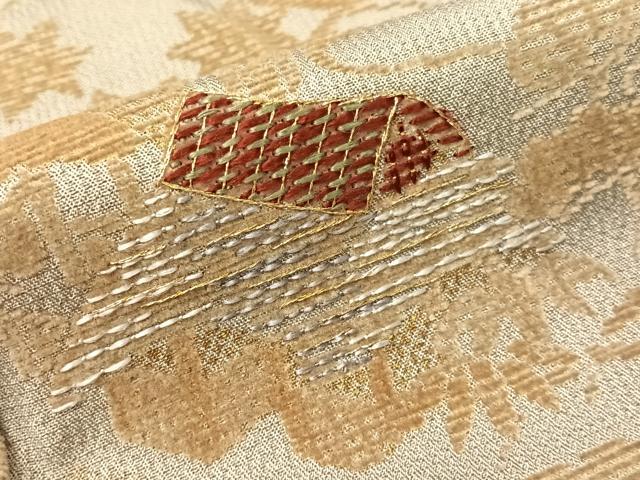 平和屋着物▼訪問着　モール織　松竹梅御所解文　暈し染め　金糸　正絹　逸品　CABF0557vp