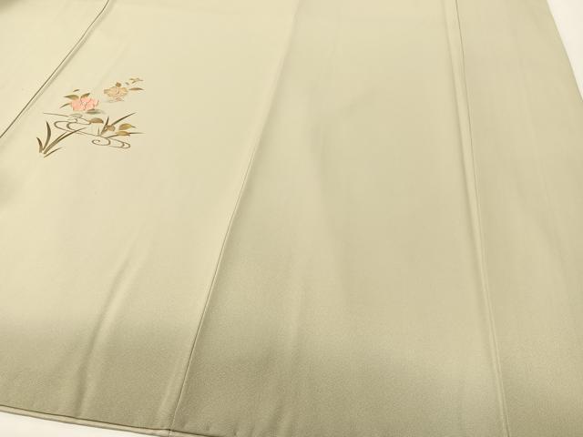 平和屋着物▼訪問着　駒刺繍　籬花文　暈し染め　金彩　正絹　逸品　CABF0563vp