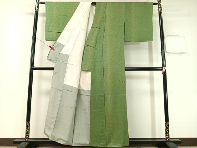 平和屋着物▼上質な小紋 吉祥間道 雪月花地紋 正絹 逸品 CABF0609vp