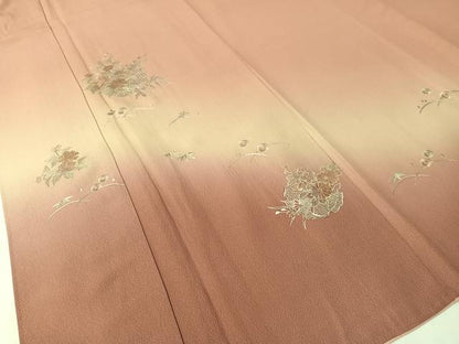平和屋着物▼中国三大刺繍　スワトウ刺繍　総刺繍　訪問着　雪輪花文　暈し染め　正絹　逸品　CABF0611vp