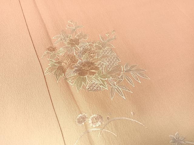 平和屋着物▼中国三大刺繍　スワトウ刺繍　総刺繍　訪問着　雪輪花文　暈し染め　正絹　逸品　CABF0611vp