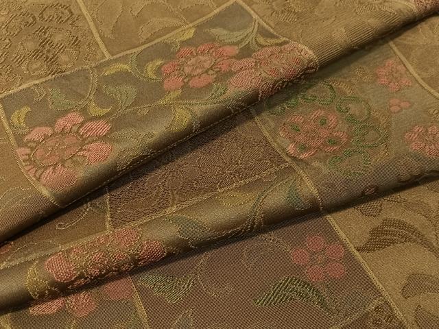 平和屋着物▼上質な小紋　地紋起こし　花唐草吉祥文　正絹　逸品　CABF0612vp