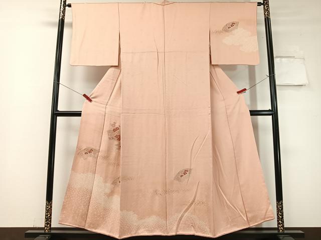 平和屋着物▼中国三大刺繍　スワトウ刺繍　総刺繍　訪問着　絞り　地紙花文　金彩　正絹　逸品　CABF0718vp