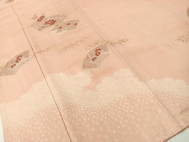 平和屋着物▼中国三大刺繍　スワトウ刺繍　総刺繍　訪問着　絞り　地紙花文　金彩　正絹　逸品　CABF0718vp