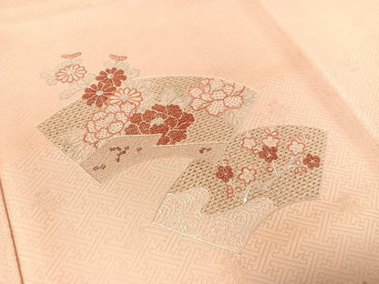 平和屋着物▼中国三大刺繍　スワトウ刺繍　総刺繍　訪問着　絞り　地紙花文　金彩　正絹　逸品　CABF0718vp