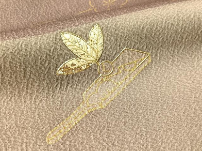 平和屋着物▼訪問着 螺鈿 作家物 玩具花文 金彩 正絹 逸品 CABF0724vp