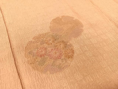 平和屋着物▼中国三大刺繍 スワトウ刺繍 総刺繍 訪問着 雪輪花文 銀彩 正絹 逸品 CABF0747vp