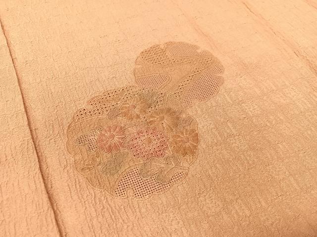 平和屋着物▼中国三大刺繍 スワトウ刺繍 総刺繍 訪問着 雪輪花文 銀彩 正絹 逸品 CABF0747vp