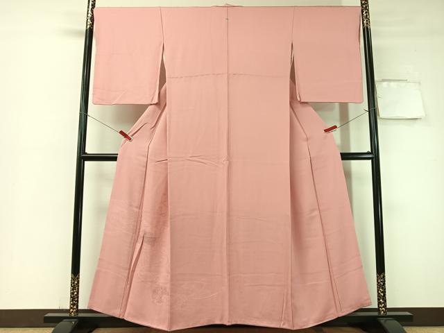 平和屋着物▼豪華色留袖 刺繍 雪輪花地紋 薄紅梅色 正絹 逸品 CABF0748vp