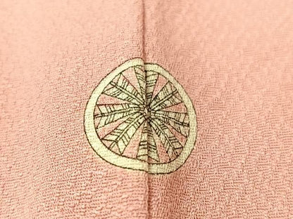平和屋着物▼豪華色留袖 刺繍 雪輪花地紋 薄紅梅色 正絹 逸品 CABF0748vp