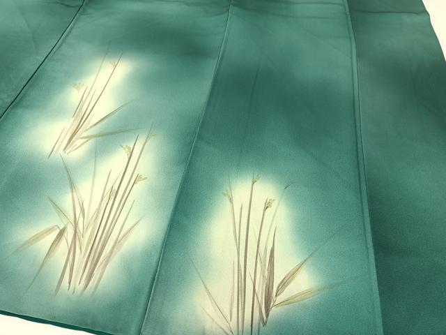 平和屋着物▼訪問着 手描き 休み鳥 暈し染め 正絹 逸品 CABF0750vp