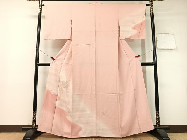 平和屋着物▼中国三大刺繍 スワトウ刺繍 総刺繍 立波扇面花文 暈し染め 訪問着 正絹 逸品 CABF0760vp