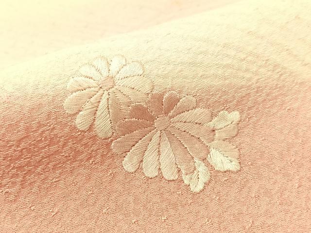 平和屋着物▼中国三大刺繍 スワトウ刺繍 総刺繍 立波扇面花文 暈し染め 訪問着 正絹 逸品 CABF0760vp