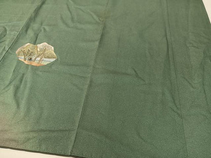 平和屋着物▼訪問着 総刺繍 東海道五十三次 暈し染め 正絹 逸品 CABF0763vp