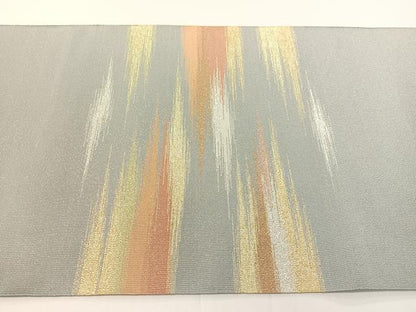 平和屋着物●爪掻き本綴れ　八寸名古屋帯　霞文　金銀糸　正絹　逸品　CABF0776vp