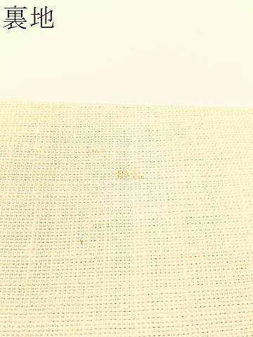平和屋着物●八寸名古屋帯　紬地　吉祥文　金糸　正絹　逸品　CABF0779vp