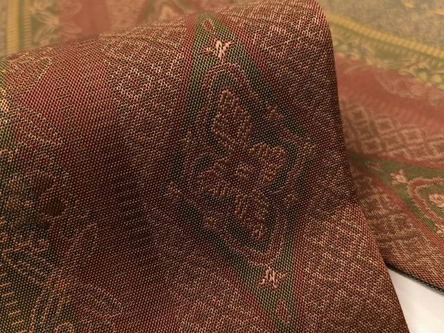 平和屋着物●全通柄　九寸名古屋帯　花菱間道　正絹　逸品　CABF0781vp