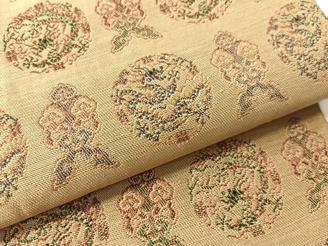 平和屋着物●全通柄京袋帯　雲龍　金糸　正絹　逸品　CABF0787vp