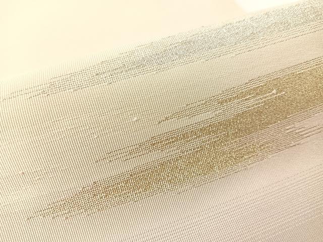 平和屋着物●爪掻き本綴れ　八寸名古屋帯　霞文　金銀糸　正絹　逸品　CABF0793vp