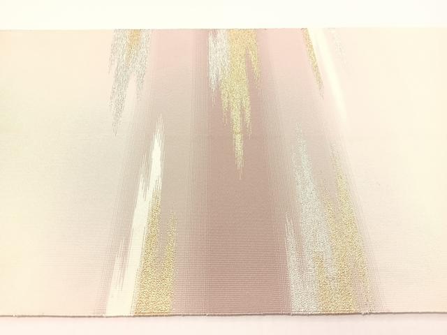 平和屋着物●爪掻き本綴れ　八寸名古屋帯　霞文　金銀糸　正絹　逸品　CABF0793vp