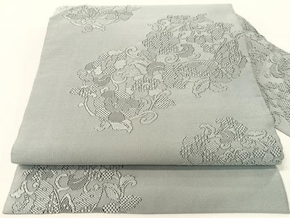 平和屋着物●八寸名古屋帯　綴れ　花蝶唐草丸文　正絹　逸品　CABF0797vp