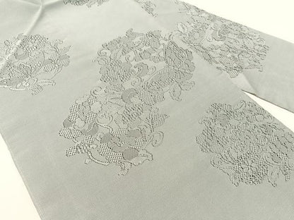 平和屋着物●八寸名古屋帯　綴れ　花蝶唐草丸文　正絹　逸品　CABF0797vp