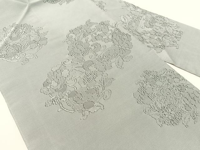 平和屋着物●八寸名古屋帯　綴れ　花蝶唐草丸文　正絹　逸品　CABF0797vp