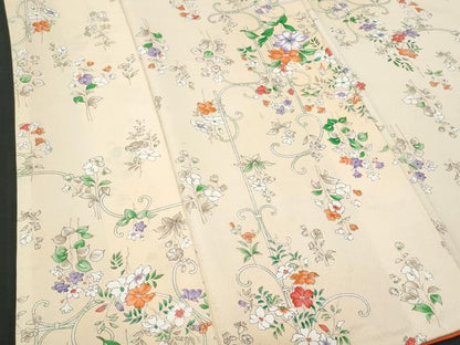 平和屋着物■上質な小紋　花唐草文　正絹　逸品　CABF0851fb