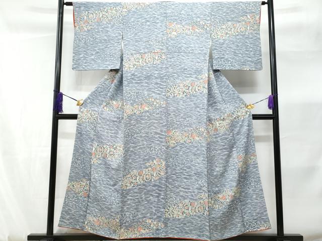 平和屋着物■上質な小紋 枝花文 正絹 逸品 CABF0858fb