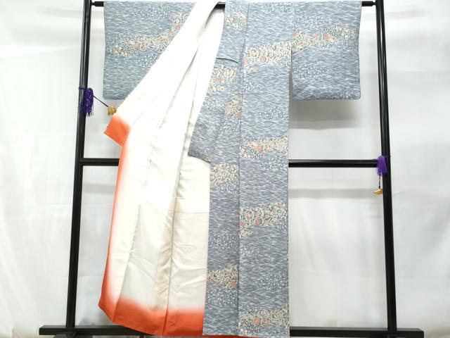 平和屋着物■上質な小紋 枝花文 正絹 逸品 CABF0858fb